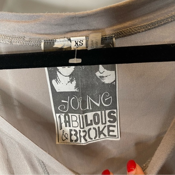 Be: Young Fabulous & Broke Jasmin Dip Dyed Ombre Dolman Sleeve/Batwing Top sz XS - Picture 3 of 9